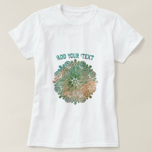 3D-Mandala-Meditations-Yoga-farbiger Hintergrund T-Shirt