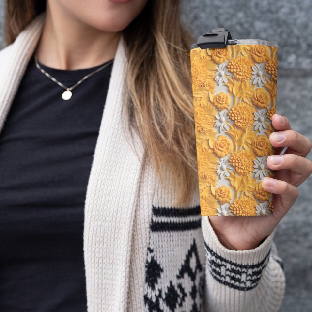 3D Marigold Floral Thermosbecher (MARIGOLD FLORAL TUMBLER  )