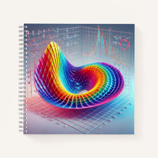 3D Math Surface Book Cover Abstract Calculus  Notizbuch