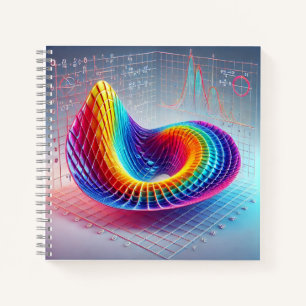 3D-Mathematik-Oberflächen-Buchcover Abstrakte Anal Notizbuch