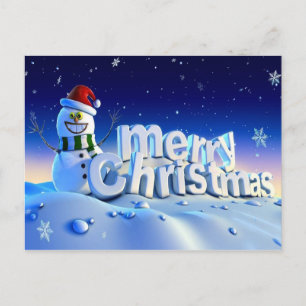 3d merry christmas and happy new year feiertagspostkarte
