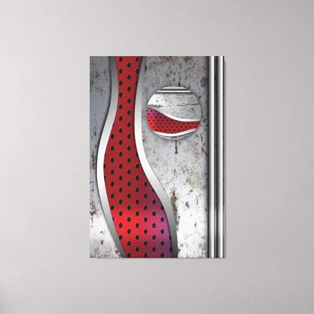 3D Metal strukturierte Kunst Leinwanddruck (Vorderseite)
