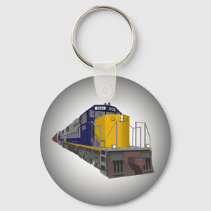 3D Model: Freight Train: Railroad: Keychain Schlüsselanhänger