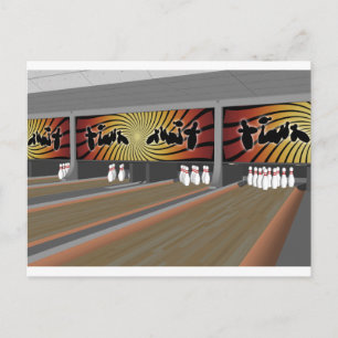 3D-Modell: Bowling Alley: Postkarte