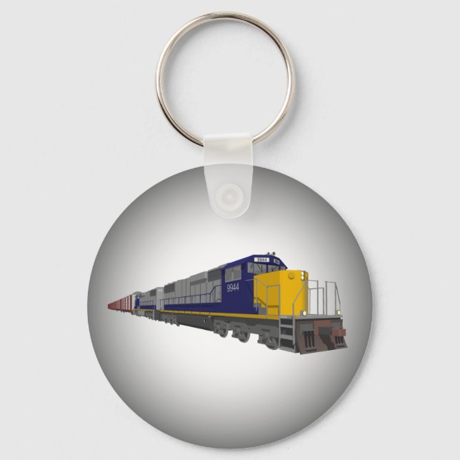 3D-Modell: Güterzug: Eisenbahn: Schlüsselanhänger (Vorderseite)