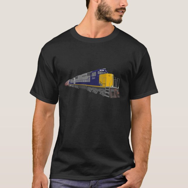  3D-Modell: Güterzug: Eisenbahn: T-Shirt (Vorderseite)