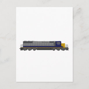 3D-Modell: Motor: Eisenbahn: Postkarte