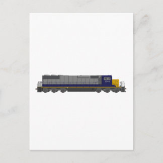 3D-Modell: Motor: Eisenbahn: Postkarte