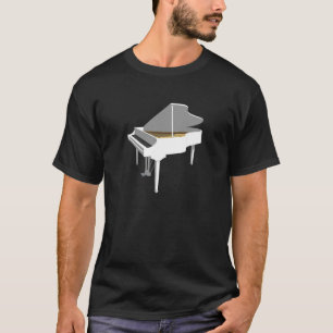 3D-Modell:White Grand Piano: T-Shirt