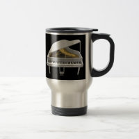 3D-Modell: White Grand Piano: Travel Mug