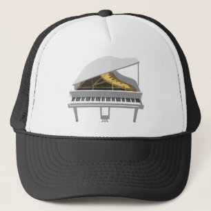 3D-Modell: White Grand Piano: Truckerkappe