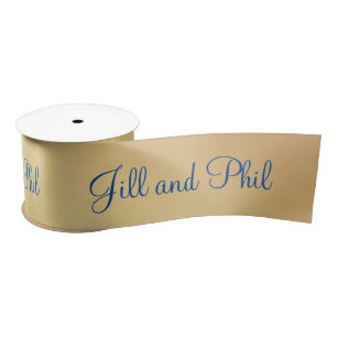3d Monogram Gold Damask Schönes Preis-Fab Satinband