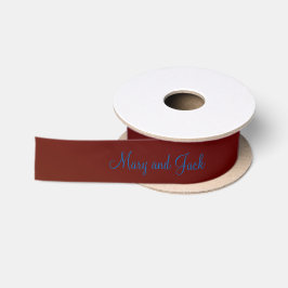 3d Monogramm Erdton Blut rot Satinband