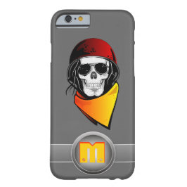 3D Monogramm Red Helm Rebel Skull iPhone 16 Hülle