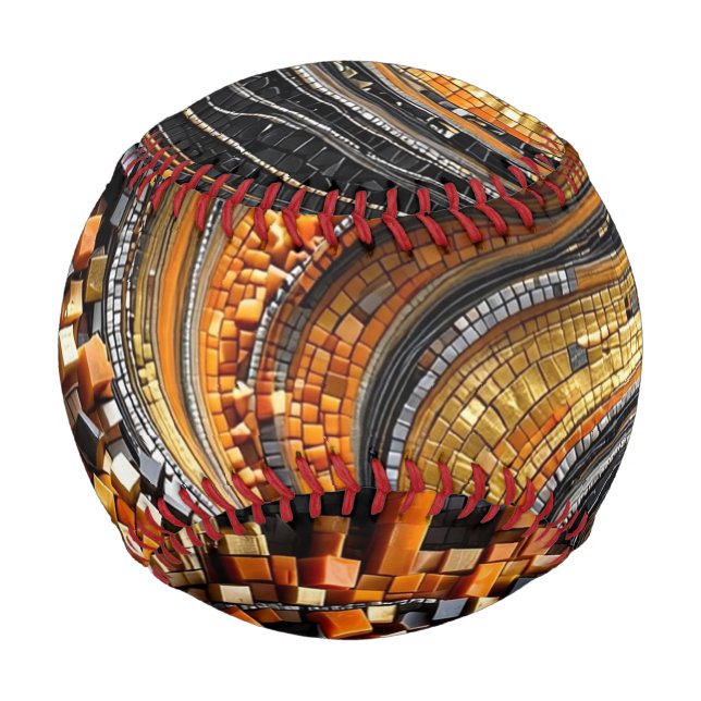 3D-Mosaik-Baseball - Luxus-Vortex-Kunstdeck Baseball (Rückseite)
