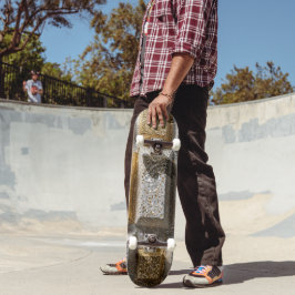 3D-Mosaik-Skateboard - Luxus-Glitter-Geometrie Skateboard