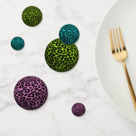 3D Multicolor Leopard Balls Confetti Konfetti