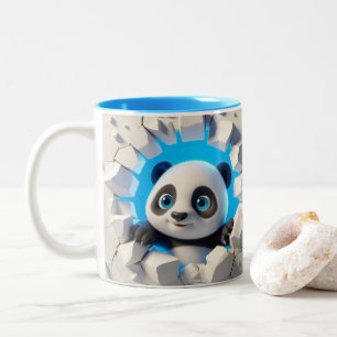 3D Niedlich Baby Panda Hot Cocoa Kaffees Tiere Tas Zweifarbige Tasse