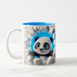 3D Niedlich Baby Panda Hot Cocoa Kaffees Tiere Tas Zweifarbige Tasse