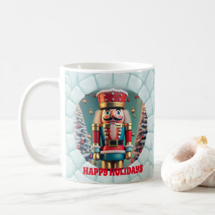 3D Niedlich Nutcracker Happy Holidays Weihnachten Kaffeetasse