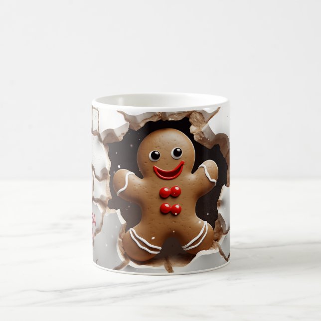3D niedlich Snowman Weihnachten Kaffeetasse (Mittel)