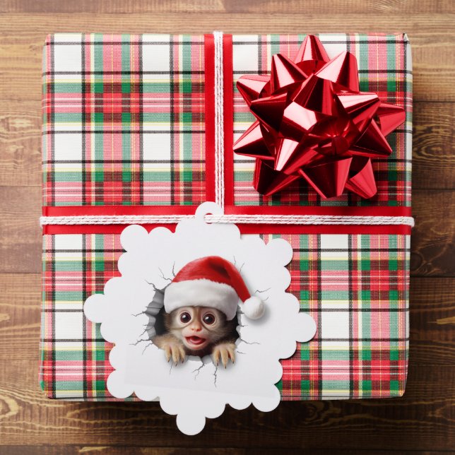 3D Niedlicher Affe Ornament Karte (Insitu (Geschenk))