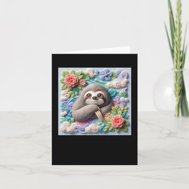 3d Niedlicher Slotsticker Karte (Vorderseite)