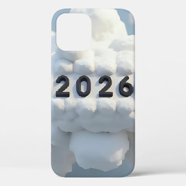  3D Number Design for New Year 2026 Case-Mate iPhone Hülle (Rückseite)