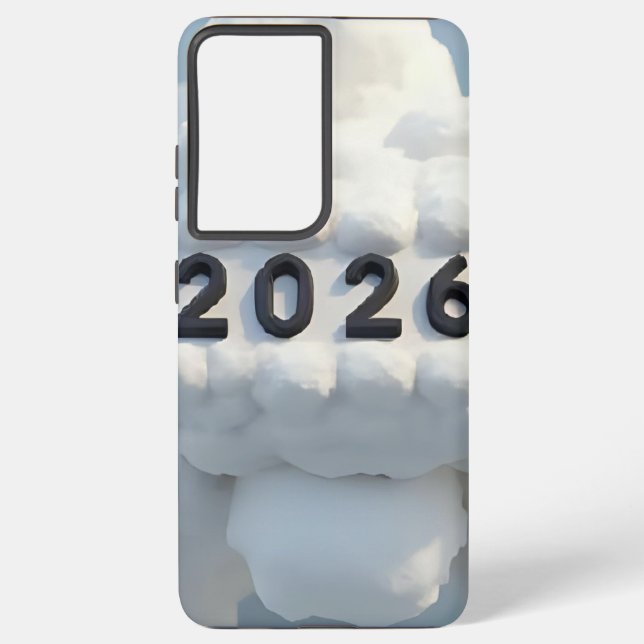  3D Number Design for New Year 2026 Samsung Galaxy Hülle (Rückseite)