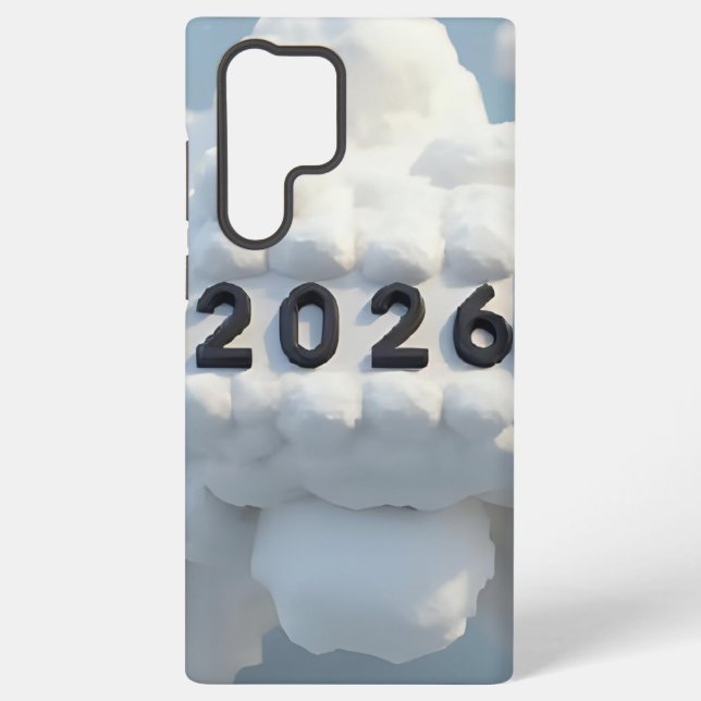  3D Number Design for New Year 2026 Samsung Galaxy Hülle (Rückseite)