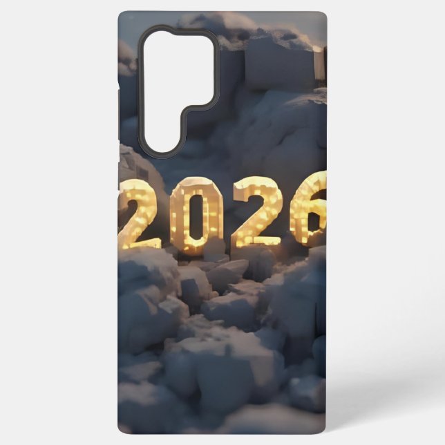  3D Number Design for New Year 2026 Samsung Galaxy Hülle (Rückseite)