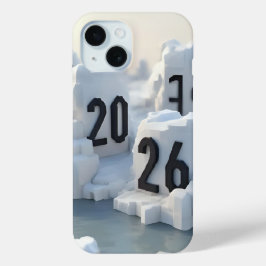 3D-Nummerndesign für das neue Jahr 2026 Case-Mate iPhone Hülle