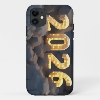 3D-Nummerndesign für das neue Jahr 2026 Case-Mate iPhone Hülle