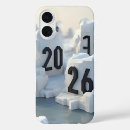 3D-Nummerndesign für das neue Jahr 2026 iPhone 16 Hülle