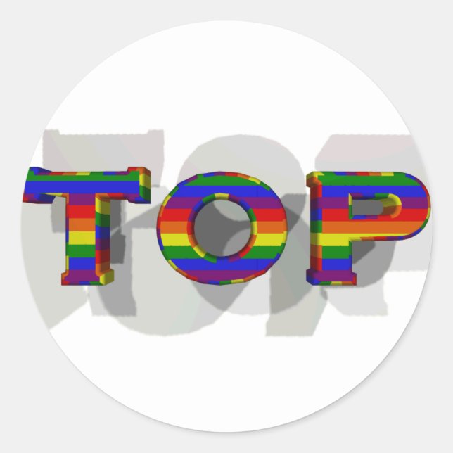 3D-Oberseite Runder Aufkleber (Vorderseite)