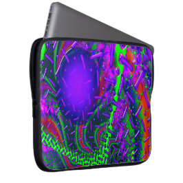 3D-Optik-Fraktal überfahren Laptopschutzhülle