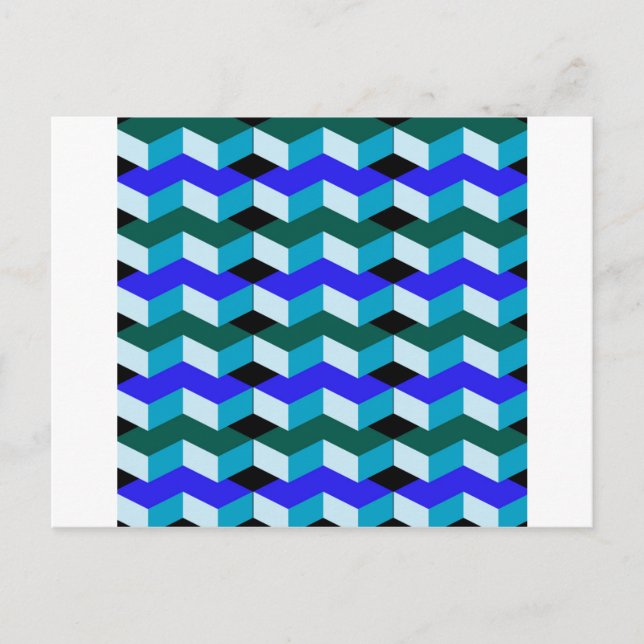 3d optische Täuschung Postkarte (Vorderseite)