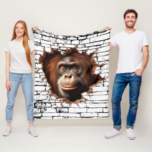 3D Orangutan Mauer Break - The Restaurant Fleecedecke