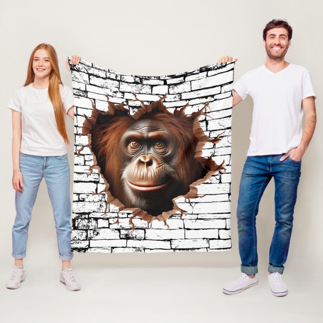 3D Orangutan Mauer Break - The Restaurant Fleecedecke (Beispiel)