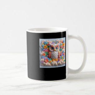 3d Owl #4 Aufkleber Kaffeetasse