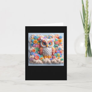 3d Owl #4 Aufkleber Karte