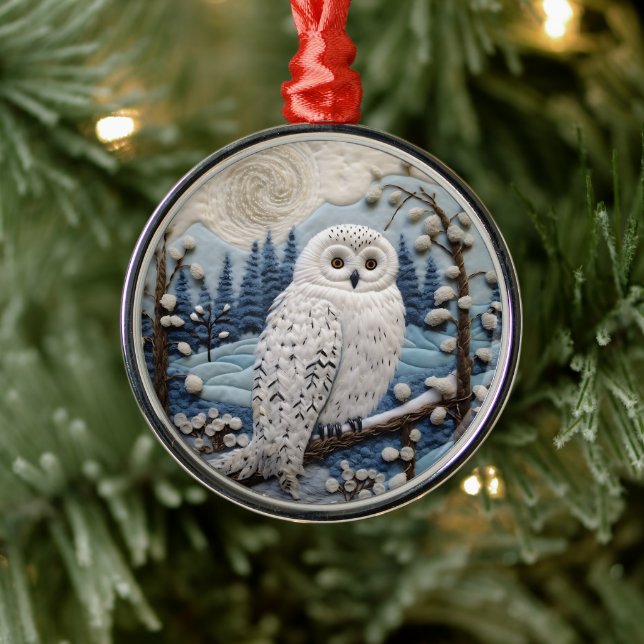 3D Owl Woodland Chirstmas Tier Ornament Aus Metall (Baum)