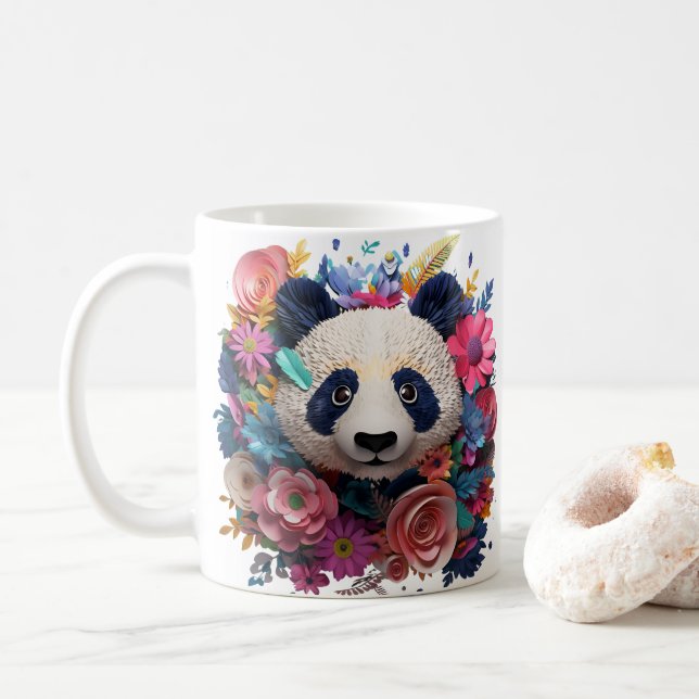 3D-Panda-Bär Kaffeetasse (Mit Donut)