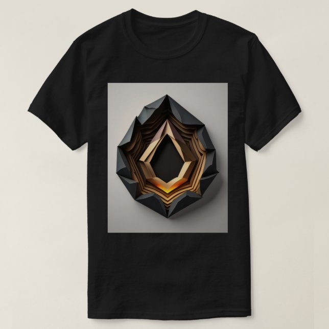 3D Paper Art Design T - Shirt (Design vorne)