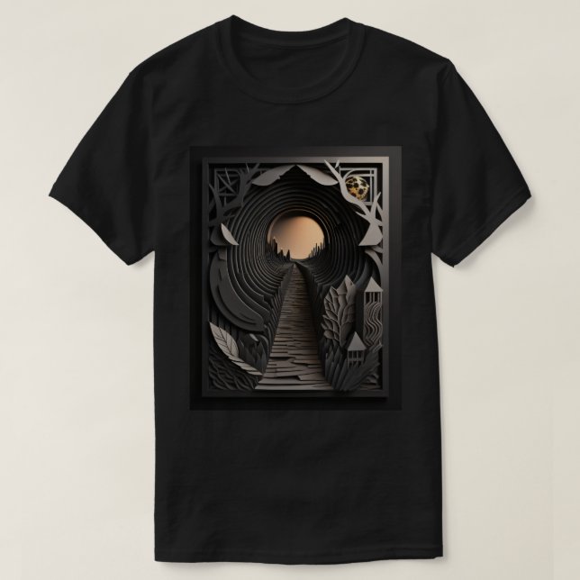 3D Paper Art Design T - Shirt (Design vorne)
