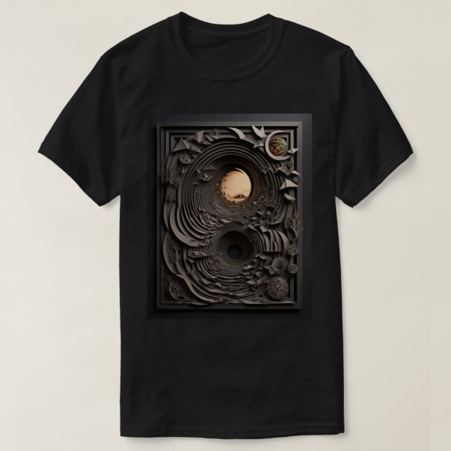 3D Paper Art Design T - Shirt (Design vorne)