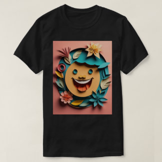 3D Paper Art Design T - Shirt