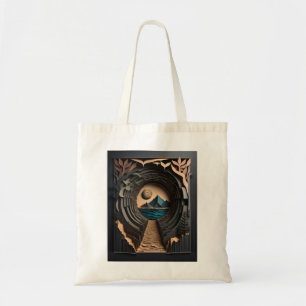 3D Paper Art Design T - Shirt Tragetasche