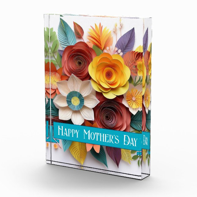 3D Paper Art Floral Mutter Tag Fotoblock (Rechts)