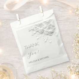3D Paper Cut Roses Wedding Thank You Geschenktütchen